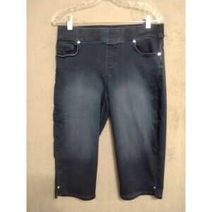 Gloria V All-Around Slimming Effect Jean Capris Women's Size 8 Stretchy Blue
